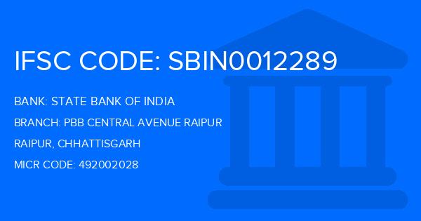 State Bank Of India (SBI) Pbb Central Avenue Raipur Branch IFSC Code