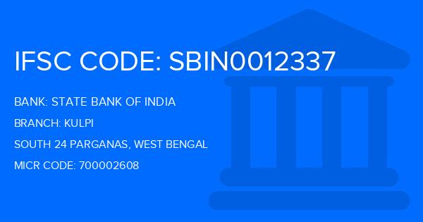 State Bank Of India (SBI) Kulpi Branch IFSC Code