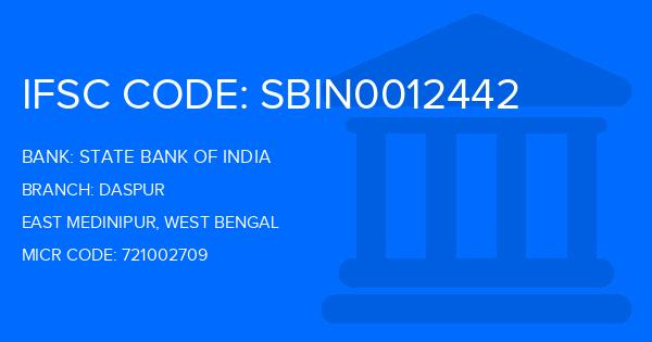 State Bank Of India (SBI) Daspur Branch IFSC Code