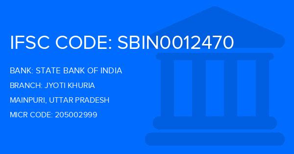 State Bank Of India (SBI) Jyoti Khuria Branch IFSC Code