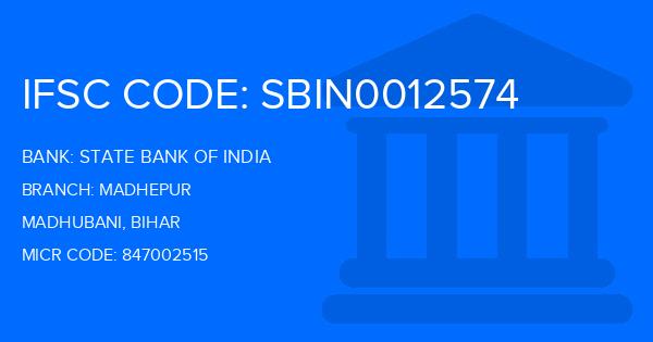 State Bank Of India (SBI) Madhepur Branch IFSC Code