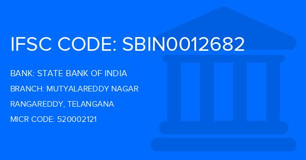 State Bank Of India (SBI) Mutyalareddy Nagar Branch IFSC Code