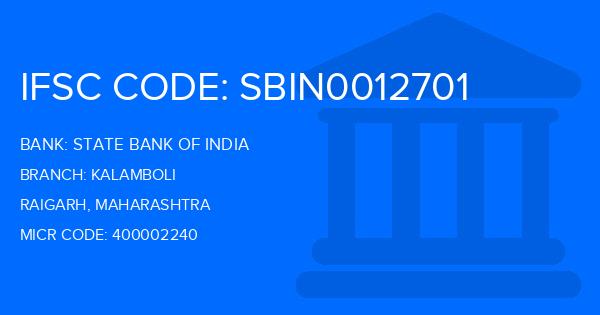 State Bank Of India (SBI) Kalamboli Branch IFSC Code