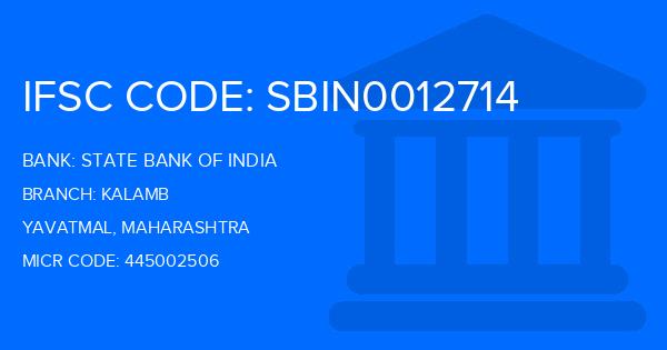 State Bank Of India (SBI) Kalamb Branch IFSC Code