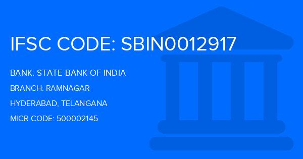 State Bank Of India (SBI) Ramnagar Branch IFSC Code