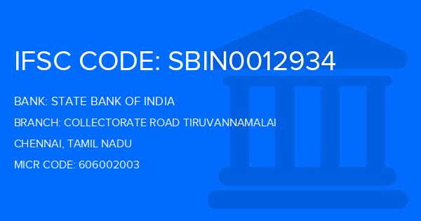 State Bank Of India (SBI) Collectorate Road Tiruvannamalai Branch IFSC Code