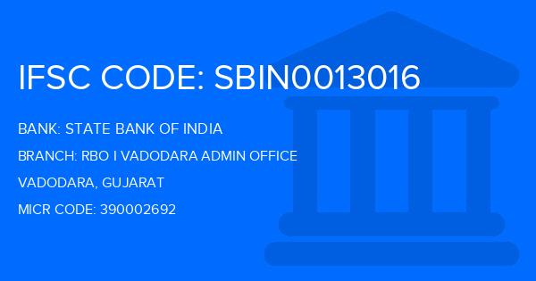 State Bank Of India (SBI) Rbo I Vadodara Admin Office Branch IFSC Code