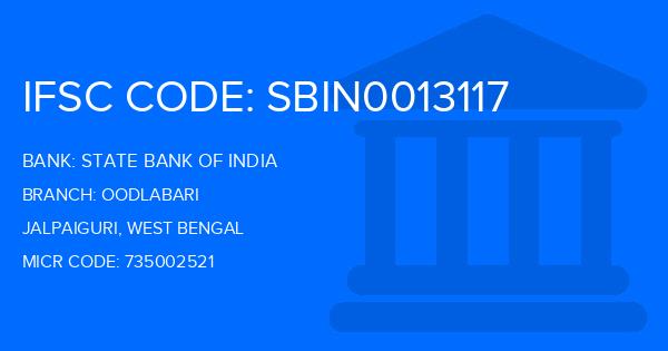 State Bank Of India (SBI) Oodlabari Branch IFSC Code