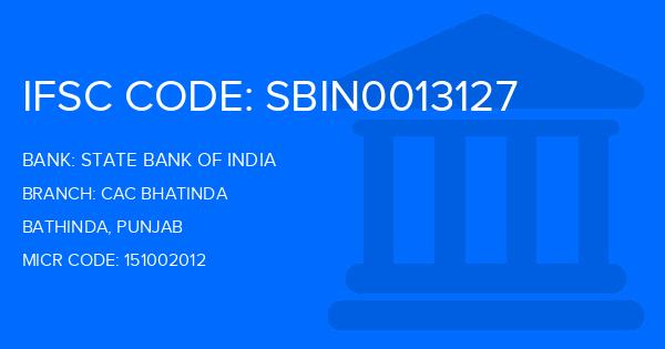 State Bank Of India (SBI) Cac Bhatinda Branch IFSC Code