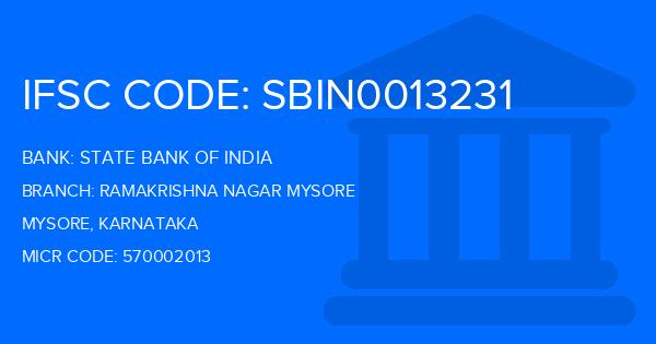 State Bank Of India (SBI) Ramakrishna Nagar Mysore Branch IFSC Code