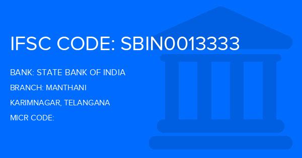 State Bank Of India (SBI) Manthani Branch IFSC Code