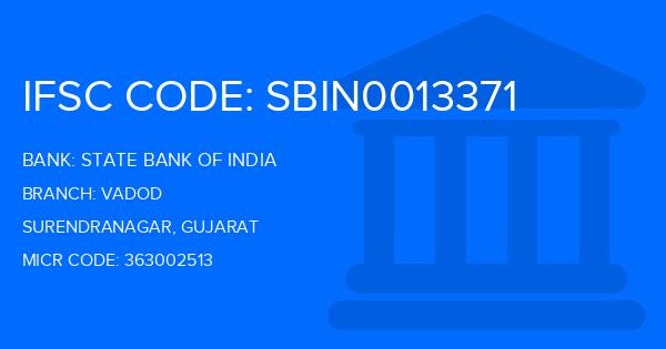 State Bank Of India (SBI) Vadod Branch IFSC Code