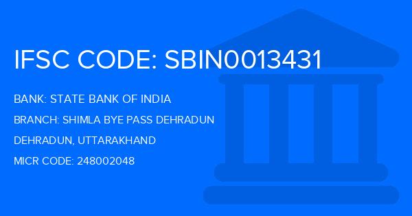State Bank Of India (SBI) Shimla Bye Pass Dehradun Branch IFSC Code