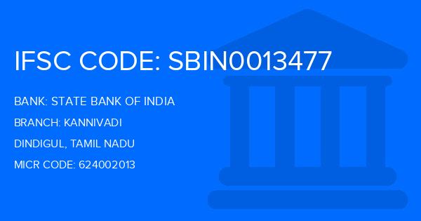 State Bank Of India (SBI) Kannivadi Branch IFSC Code