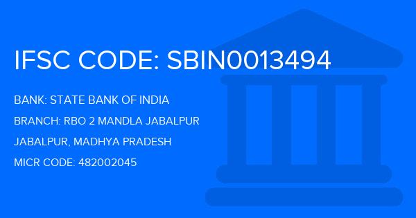 State Bank Of India (SBI) Rbo 2 Mandla Jabalpur Branch IFSC Code