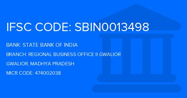State Bank Of India (SBI) Regional Business Office Ii Gwalior Branch IFSC Code