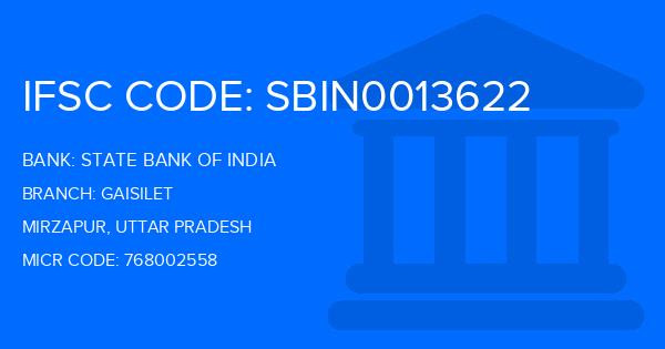 State Bank Of India (SBI) Gaisilet Branch IFSC Code