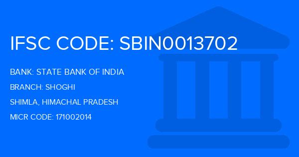 State Bank Of India (SBI) Shoghi Branch IFSC Code
