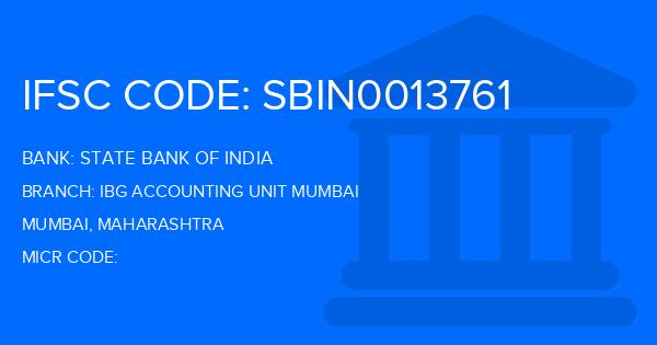 State Bank Of India (SBI) Ibg Accounting Unit Mumbai Branch IFSC Code