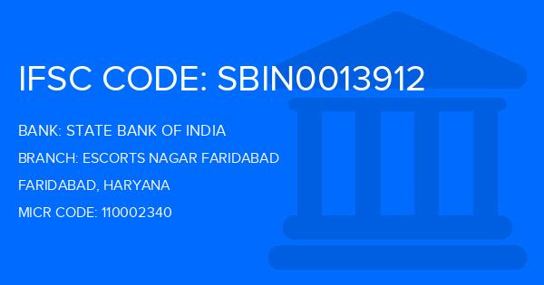 State Bank Of India (SBI) Escorts Nagar Faridabad Branch IFSC Code