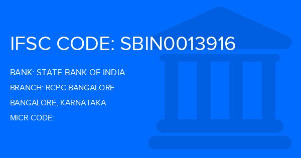 State Bank Of India (SBI) Rcpc Bangalore Branch IFSC Code