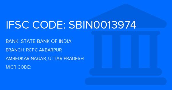 State Bank Of India (SBI) Rcpc Akbarpur Branch IFSC Code