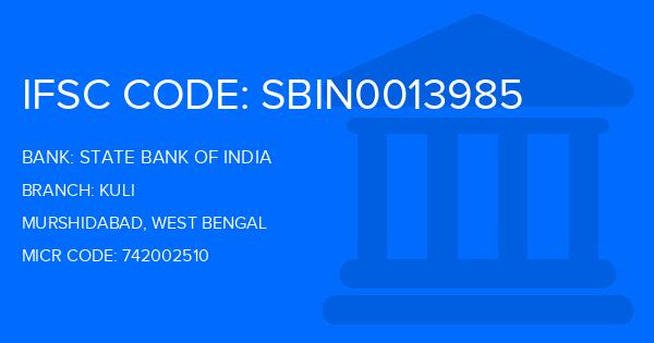 State Bank Of India (SBI) Kuli Branch IFSC Code