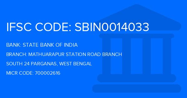State Bank Of India (SBI) Mathuarapur Station Road Branch