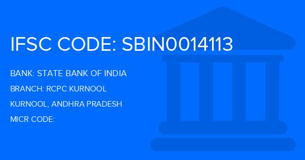 State Bank Of India (SBI) Rcpc Kurnool Branch IFSC Code