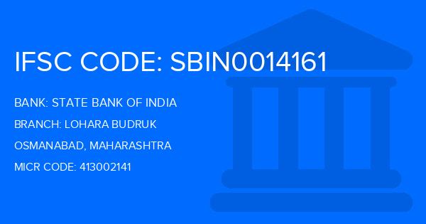 State Bank Of India (SBI) Lohara Budruk Branch IFSC Code
