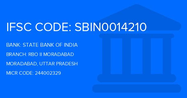 State Bank Of India (SBI) Rbo Ii Moradabad Branch IFSC Code