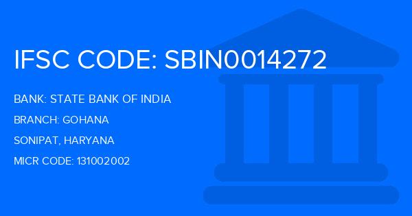 State Bank Of India (SBI) Gohana Branch IFSC Code