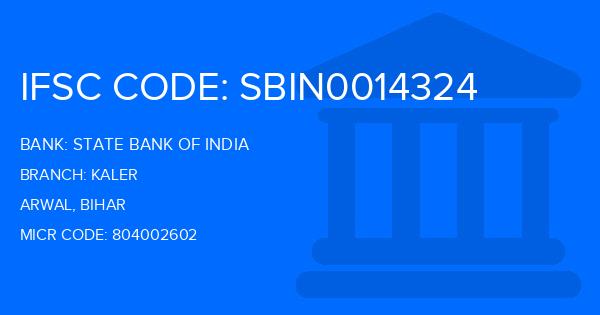 State Bank Of India (SBI) Kaler Branch IFSC Code