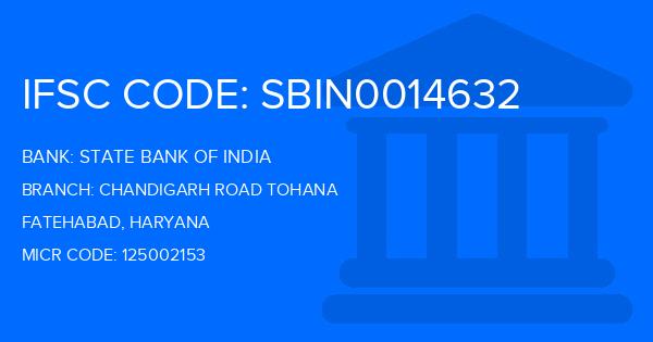 State Bank Of India (SBI) Chandigarh Road Tohana Branch IFSC Code