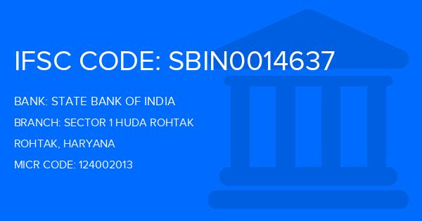 State Bank Of India (SBI) Sector 1 Huda Rohtak Branch IFSC Code