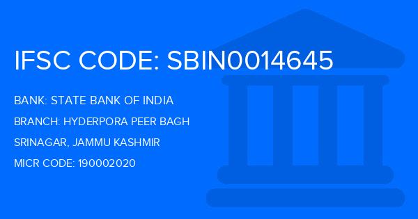 State Bank Of India (SBI) Hyderpora Peer Bagh Branch IFSC Code