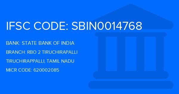 State Bank Of India (SBI) Rbo 2 Tiruchirapalli Branch IFSC Code