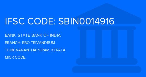 State Bank Of India (SBI) Rbo Trivandrum Branch IFSC Code