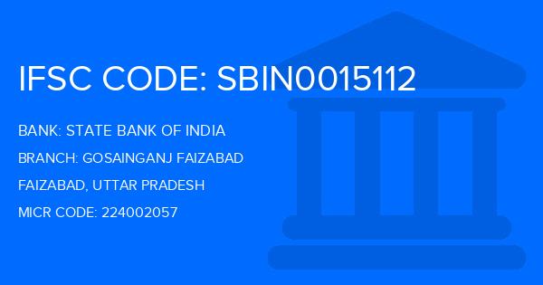 State Bank Of India (SBI) Gosainganj Faizabad Branch IFSC Code