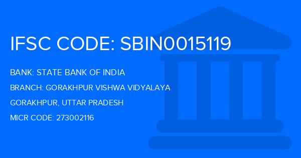State Bank Of India (SBI) Gorakhpur Vishwa Vidyalaya Branch IFSC Code