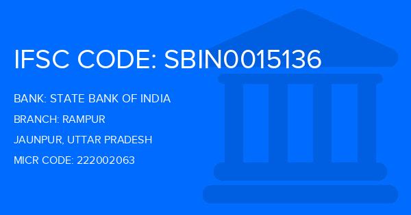 State Bank Of India (SBI) Rampur Branch IFSC Code