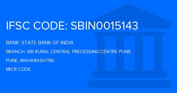 State Bank Of India (SBI) Sbi Rural Central Precessing Centre Pune Branch IFSC Code