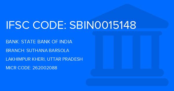 State Bank Of India (SBI) Suthana Barsola Branch IFSC Code
