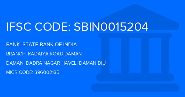 State Bank Of India (SBI) Kadaiya Road Daman Branch IFSC Code