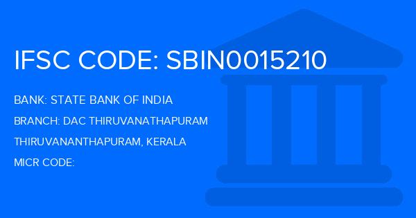 State Bank Of India (SBI) Dac Thiruvanathapuram Branch IFSC Code