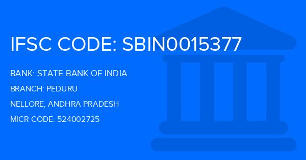 State Bank Of India (SBI) Peduru Branch IFSC Code