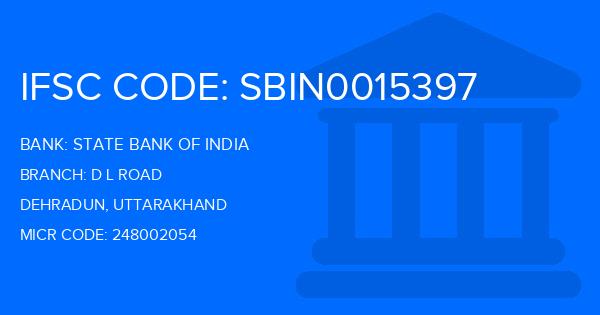 State Bank Of India (SBI) D L Road Branch IFSC Code