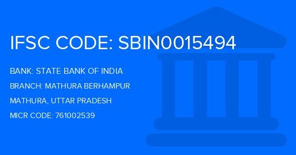 State Bank Of India (SBI) Mathura Berhampur Branch IFSC Code