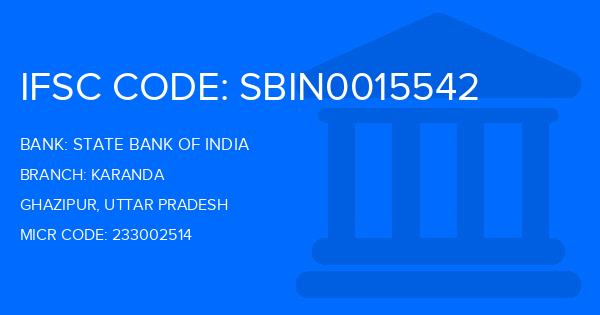 State Bank Of India (SBI) Karanda Branch IFSC Code