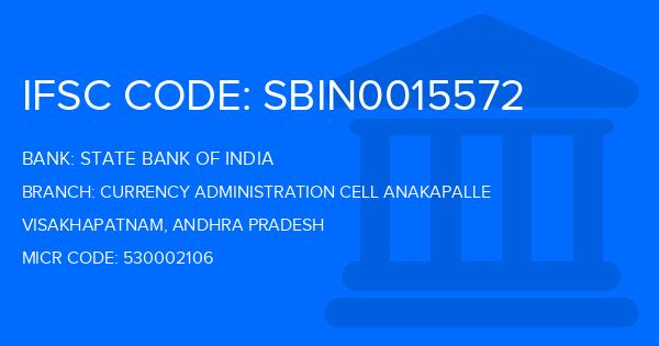 State Bank Of India (SBI) Currency Administration Cell Anakapalle Branch IFSC Code